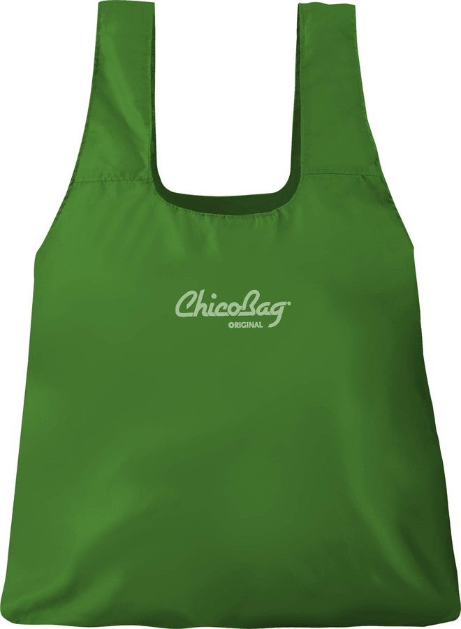 ChicoBag Original Compact Reusable Grocery Bag w/Attached Pouch and Carabiner Clip | Perfect for Shopping, Travel, Organization | Eco-Conscious Packable Tote | Pale Green (Pack of 4) - Image 2