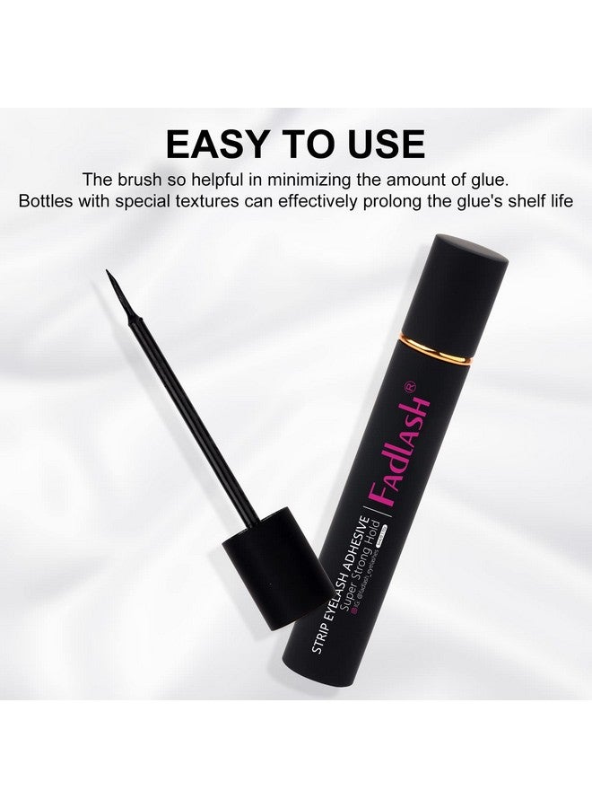 FADLASH غراء الرموش للرموش الصناعية غراء رموش قوي للغاية غراء رموش أسود للرموش الصناعية شريط غراء رموش مقاوم للماء احترافي خالٍ من اللاتكس للعيون الحساسة - Image 5