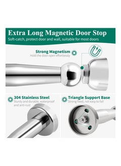 SYOSI Magnetic Door Stop Chrome Stopper Stainless Steel Holder Catch 7.3 Inch Tall Doorstop Floor Wall Mounted Heavy Duty Stoppers 1 Pack  - Image 5