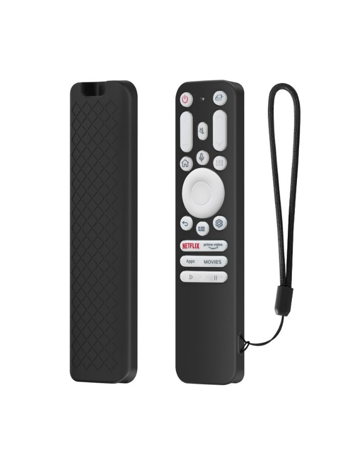 Soft Case Compatible with LG AKB76044412 Anti-Drop and Anti-Collision, Elastic Silicone Lightweight Shockproof Remote Protective Cover (Black) - Image 1