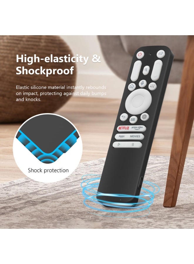 Soft Case Compatible with LG AKB76044412 Anti-Drop and Anti-Collision, Elastic Silicone Lightweight Shockproof Remote Protective Cover (Black) - Image 4