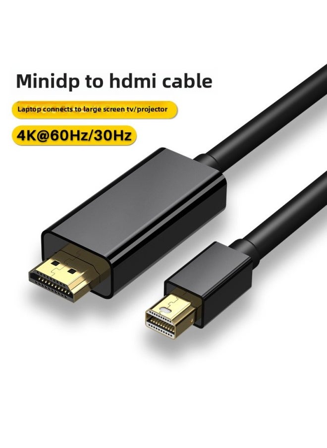 Generic Supply Mini DP To HDMI Male 4K HD Adapter Mini DP To HDMI Male Adapter-Color:4K60/3 M Black  - Image 1