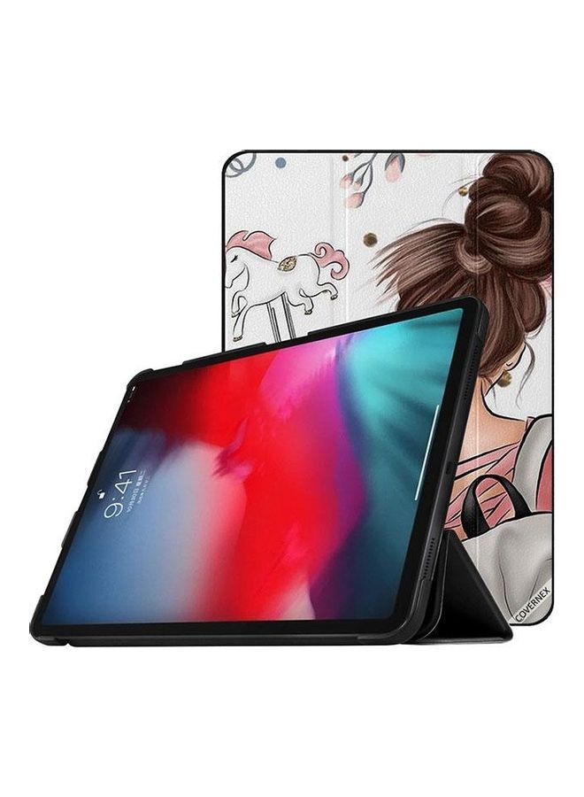 NIBEMINENT Girl Holding Books Protective Case Cover For Apple iPad Pro 2nd Gen Multicolour - Image 3