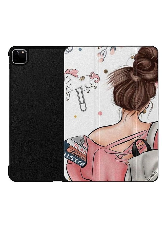 NIBEMINENT Girl Holding Books Protective Case Cover For Apple iPad Pro 2nd Gen Multicolour - Image 2