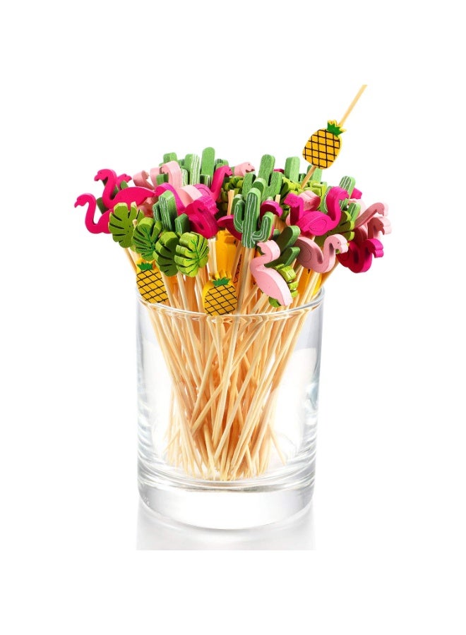 Hayat Comfort 100Pcs Cocktail Picks, Fruit Sticks, Fancy Toothpicks, Pearl Fancy Bamboo Toothpicks, Decorative Fancy Toothpicks for Party Birthday Wedding Supplies, Appetizers, Charcuterie Boards Accessories for Christmas Party(12cm) - Image 4