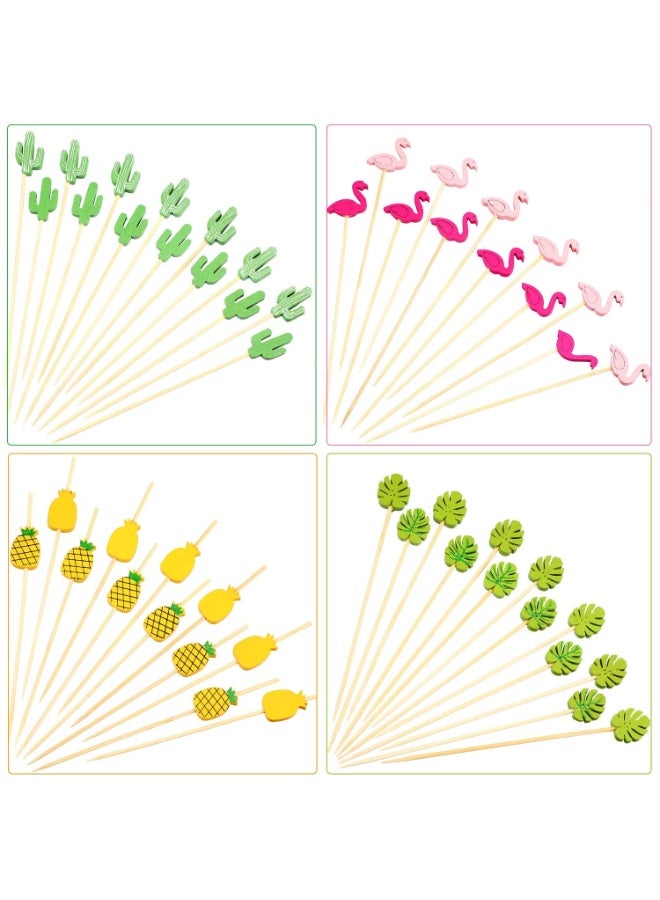 Hayat Comfort 100Pcs Cocktail Picks, Fruit Sticks, Fancy Toothpicks, Pearl Fancy Bamboo Toothpicks, Decorative Fancy Toothpicks for Party Birthday Wedding Supplies, Appetizers, Charcuterie Boards Accessories for Christmas Party(12cm) - Image 2