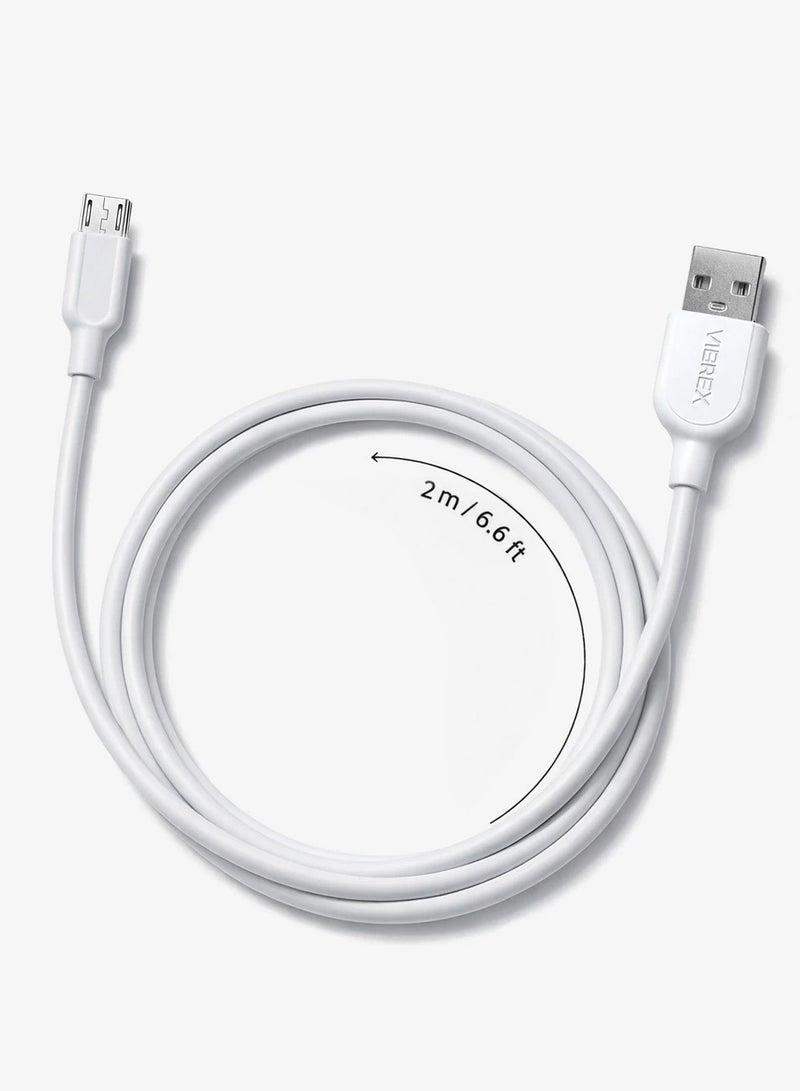 Vierex VC-3 Fast Charging Micro USB Cable 2.4A USB 480Mbps Data & Sync Cable for Android Devices, 2m - Image 5