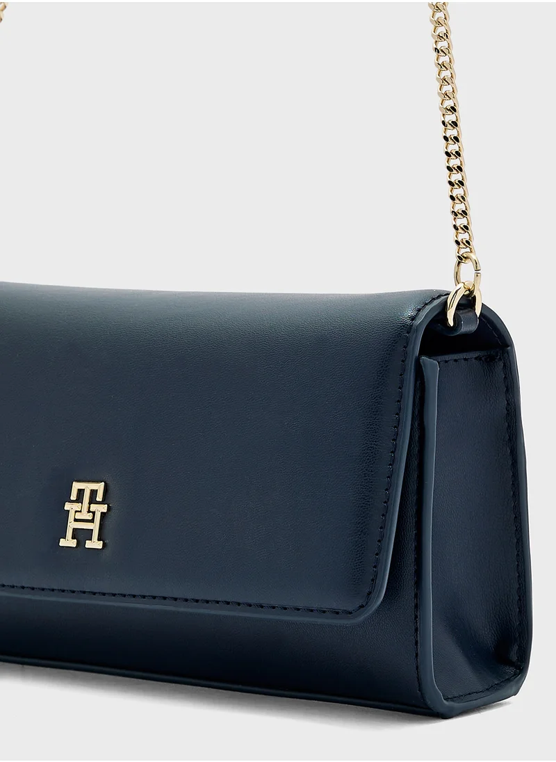 TOMMY HILFIGER Logo Detail Flap Over Clutche