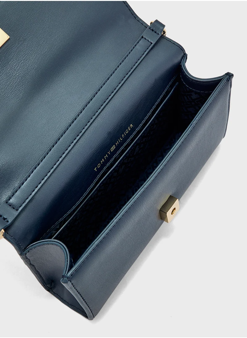 TOMMY HILFIGER Logo Detail Flap Over Clutche