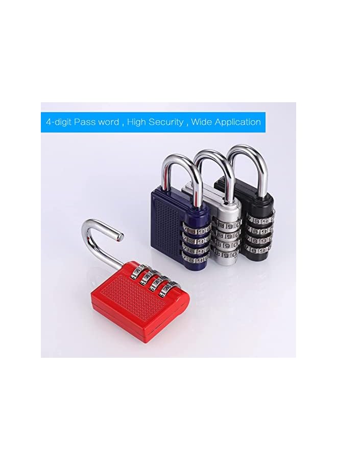 PROMASS PROMASS Combination Padlock, 4 Pcs Heavy Duty Metal Padlock for Gym Locker, Padlocks with Code, Gym Padlock, Locker Padlocks, Waterproof Combination Lock for Locker Outdoor Gate Shed  - Image 5