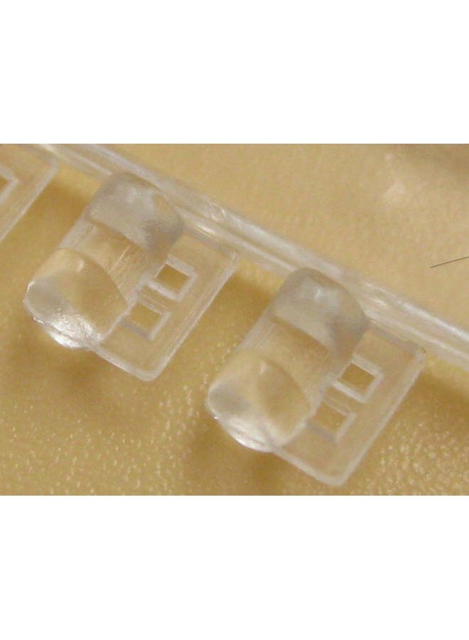 DentalSmile 100 قطعة من الأوتاد الدوارة التقويمية حزام الربط وسادة دوارة مطاطية مرنة للأسنان (شفافة) - Image 2
