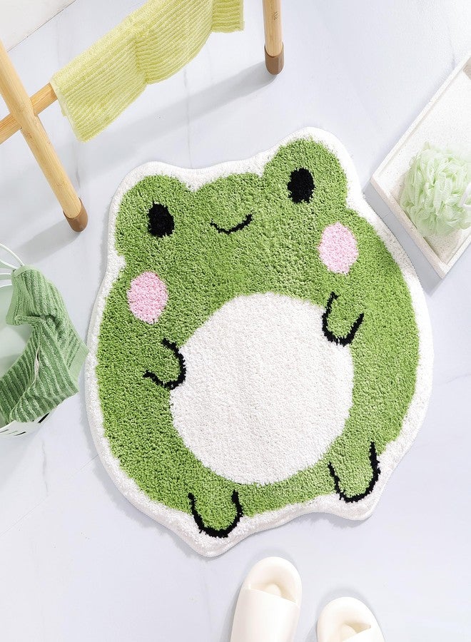 Panstar Cute Bath Mat Non Slip Frog Bath Rug for Bathroom, Luxury Absorbent Bathroom Mats, Fun Animal Shaped Shaggy Shower Rugs Washable Bathroom Decor - Image 5