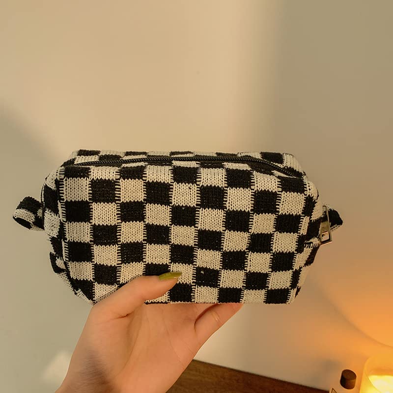 XPONNI Small Cosmetic Bag Cute Makeup Bag Y2k Accessories Aesthetic Make Up Bag Y2k Purse Cosmetic Bag for Purse (Black) - Image 3