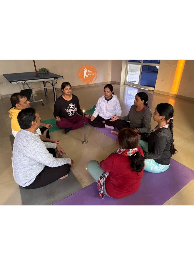 The Yogis حامل الشموع الفاخر من The Yogis™ المصنوع من الفولاذ مع شمعة وكوب لغسل العين - Image 2