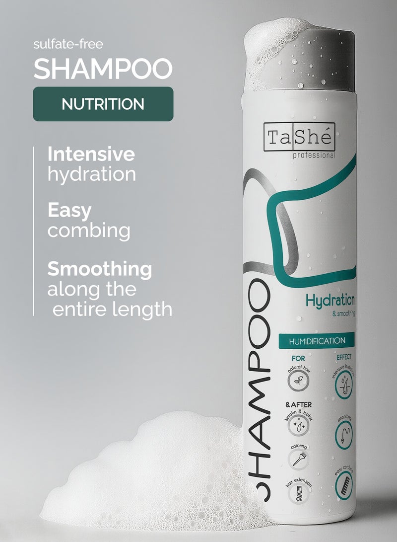 تاش شامبو فلاريو المرطِّب. يعيد توازن الترطيب للشعر وفروة الرأس، ينعّم ويفك تشابك الشعر، ينظف بلطف من الشوائب. شامبو طبيعي (300 مل) - Image 1
