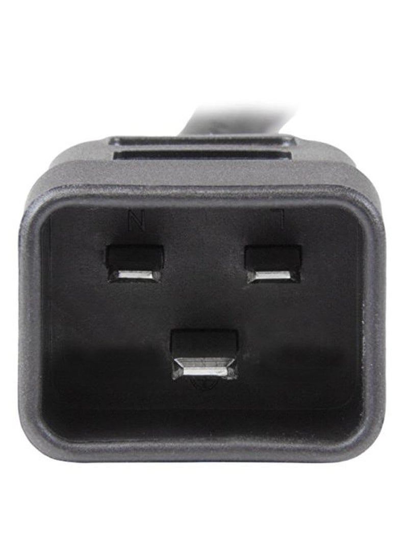 Startech.com StarTech.com 10ft (3m) Heavy Duty Extension Cord, IEC 320 C19 to IEC 320 C20 Black Extension Cord, 15A 250V, 14AWG, Heavy Gauge Power Extension Cable, HeavyDuty AC Power Cord, UL Listed (PXTC19201410)  - Image 3