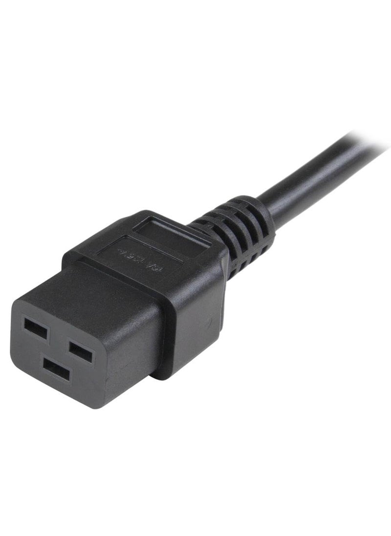 Startech.com StarTech.com 10ft (3m) Heavy Duty Extension Cord, IEC 320 C19 to IEC 320 C20 Black Extension Cord, 15A 250V, 14AWG, Heavy Gauge Power Extension Cable, HeavyDuty AC Power Cord, UL Listed (PXTC19201410)  - Image 4