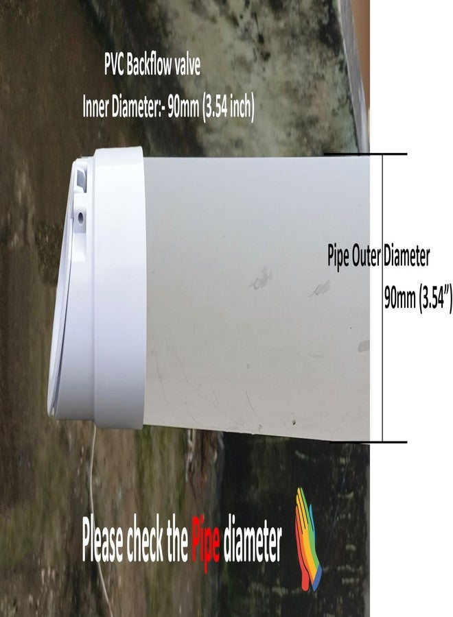 ES EKSAFAR ESEKSAFAR 2pc 90mm Drain pipe cap,PVC Backflow Valve, Anti Rats Cockroaches, Hose Non Return Water Valve Use For 90mm / 9cm/ 3.54 inch Outer diameter pipe fitting - Image 3