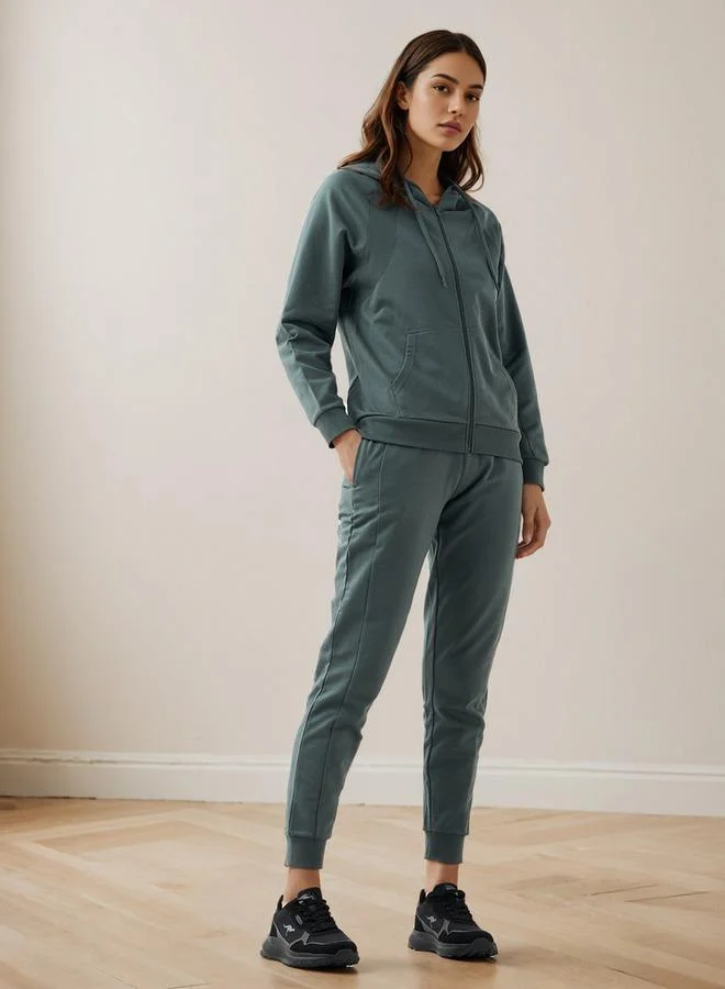 آكتف Women Regular Fit Zip Through Hoodie