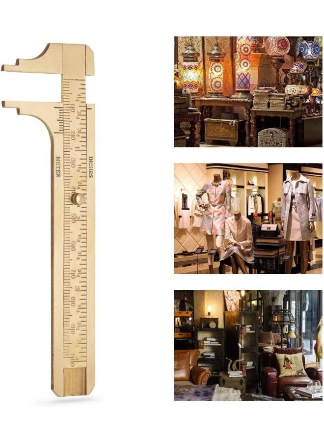 Maxmartt Vernier Caliper Maxmartt 1pc Brass Sliding Gauge Vernier Caliper Ruler Measuring Tool Double Scales mm/inch 100mm(Brass) - Image 1