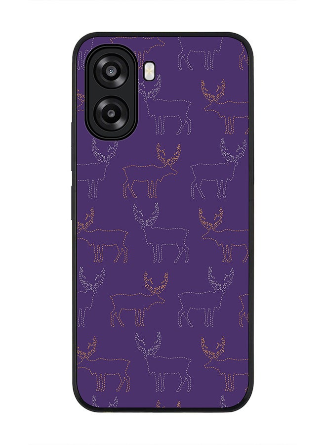 Stylizedd For Oppo A6x 5G / A6x 4G Case,Slim fit Camera Protection, Shockproof Thin Phone cover  - Purple Moose - Image 1