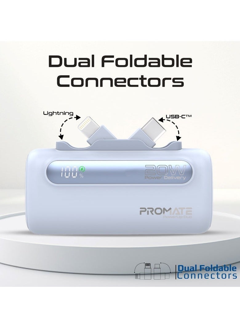 Promats Promate Ultra-Compact Fast Charging Power Bank with Dual foldable USB-C™ & Lightning Connectors  - Image 2
