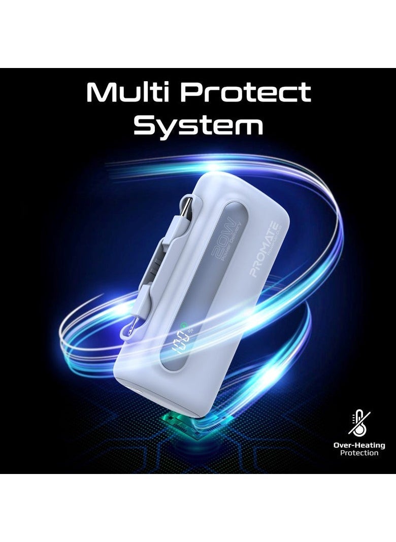 Promats Promate Ultra-Compact Fast Charging Power Bank with Dual foldable USB-C™ & Lightning Connectors  - Image 5