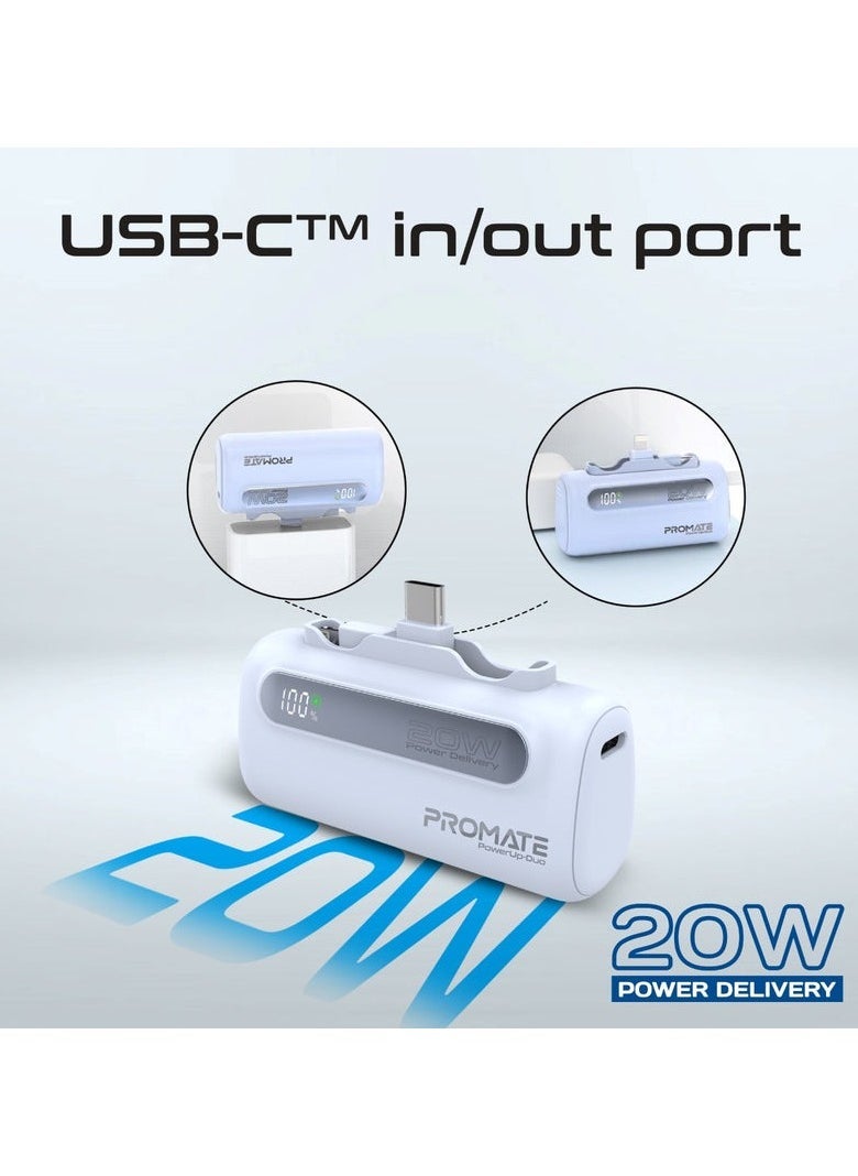 Promats Promate Ultra-Compact Fast Charging Power Bank with Dual foldable USB-C™ & Lightning Connectors  - Image 4