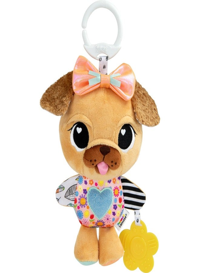Lamaze Lovey The Pug Clip On Toy - Baby Sensory Toys for Stroller or Car - Developmental Stroller and Car Seat Toys - Includes Clip for On-The-Go Stroller or Car Seat Play - Ages 0 Months and Up - Image 1