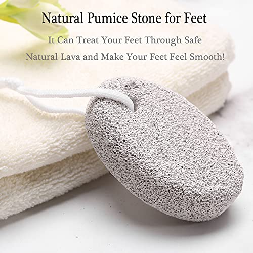 HOOMBOOM 2PCS Natural Pumice Stone for Feet, Lava Pedicure Tools Hard Skin Callus Remover for Men/Women Feet and Hands - Natural Foot File Exfoliation to Remove Dead Skin - Image 4