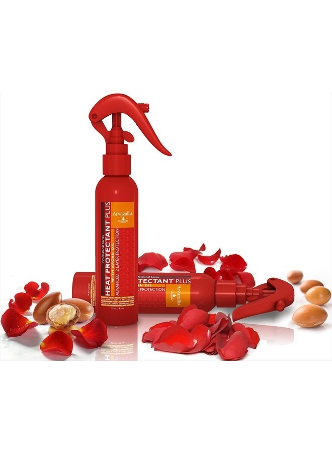 Arvazallia Heat Protectant Spray with Argan Oil - Professional Grade Thermal Protector, Leave-in Conditioner, Anti-frizz, and Shine Spray - Image 2