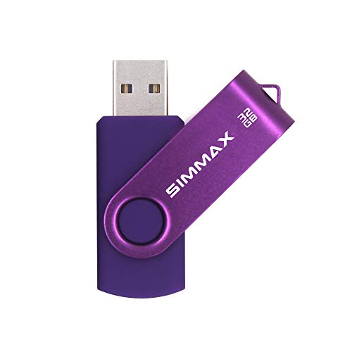 SIMMAX 32GB Memory Stick USB 2.0 Flash Drives Swivel Thumb Drive Pen Drive (32GB Purple) - Image 3