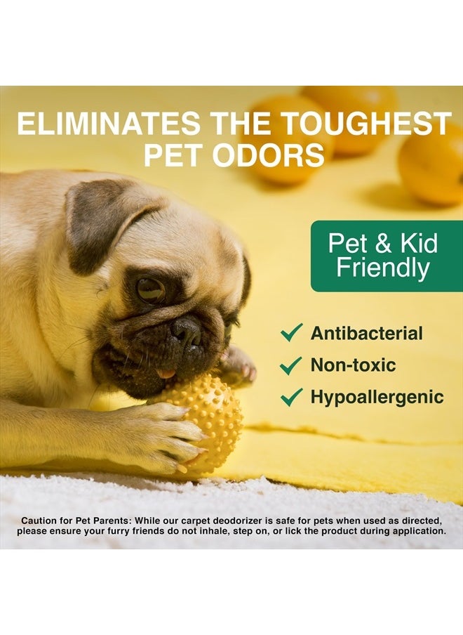 Good Natured Brand - Carpet Freshener & Deodorizer Powder | Pet Odor Eliminator for Strong Odor & Pet Urine | Fresh Natural Lemon & Eucalyptus Scent | Biodegradable, Safe for Homes with Pets - 31oz - Image 1