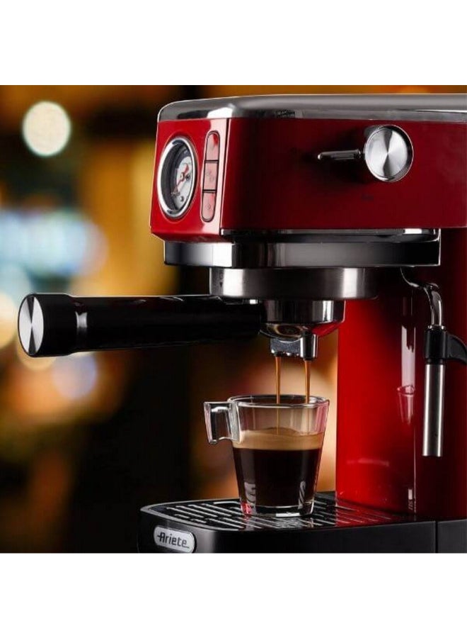 أريتي 1300W Metal Slim Espresso Machine with Pressure Gauge Red 29 x 14 x 34 cm 00M138133ARSA 1.1 L 1300 W 00M138133ARSA red - Image 5