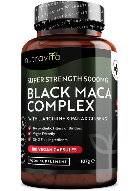 Maca Root Capsules 5000mg (High Strength) – 180 Vegan capsules