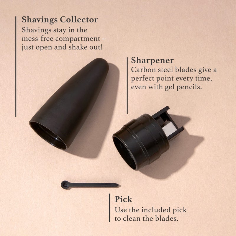 Julep Cosmetic Makeup Pencil Sharpener - Eyeliner, Lip Liner and Eyebrow Pencils - Compact Travel Friendly - Easy to Clean - Universal Sharpener for Wood and Plastic Pencils - German Made Steel - Image 4