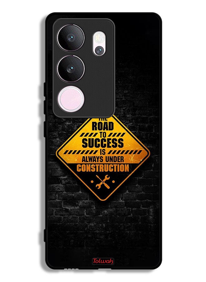 Tolwak vivo V29 Pro Protective Case Cover The Road To Success Is Always Under Construction - Image 1