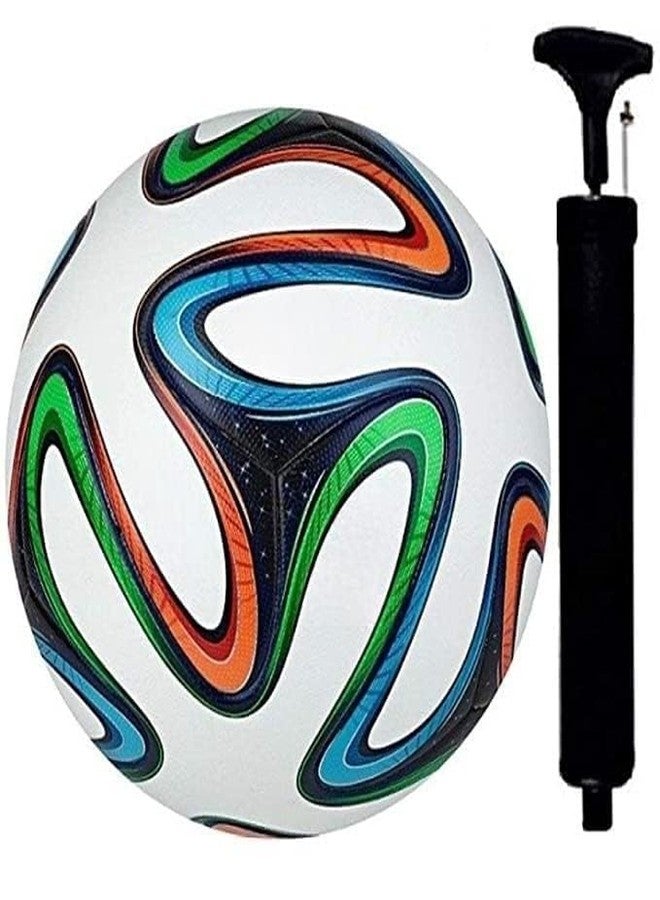 اكستروك كرة قدم XTROKE PVC مع مضخة - كرة متينة ومقاومة للعوامل الجوية ومناسبة للعب على جميع الأسطح (مقاس 05) - Image 1