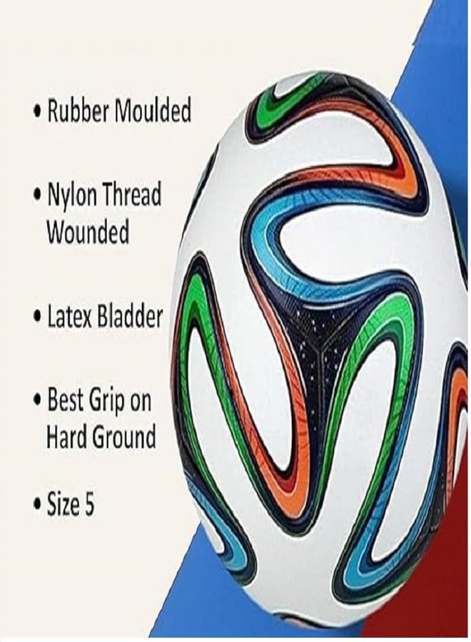 اكستروك كرة قدم XTROKE PVC مع مضخة - كرة متينة ومقاومة للعوامل الجوية ومناسبة للعب على جميع الأسطح (مقاس 05) - Image 4
