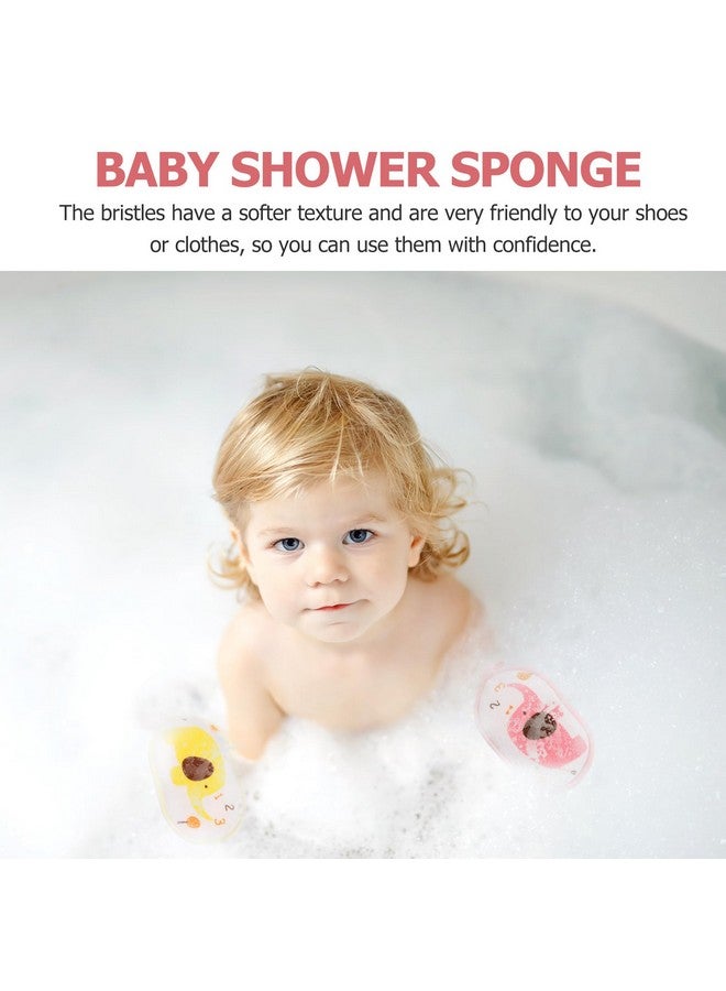 FOMIYES FOMIYES 3PCS Baby Bath Pad Cartoon Elephant Pattern Baby Bath Sponge Cotton Bath Ball Exfoliating Shower Sponge for Newborns, Toddlers, Kids, Assorted Colors  - Image 4