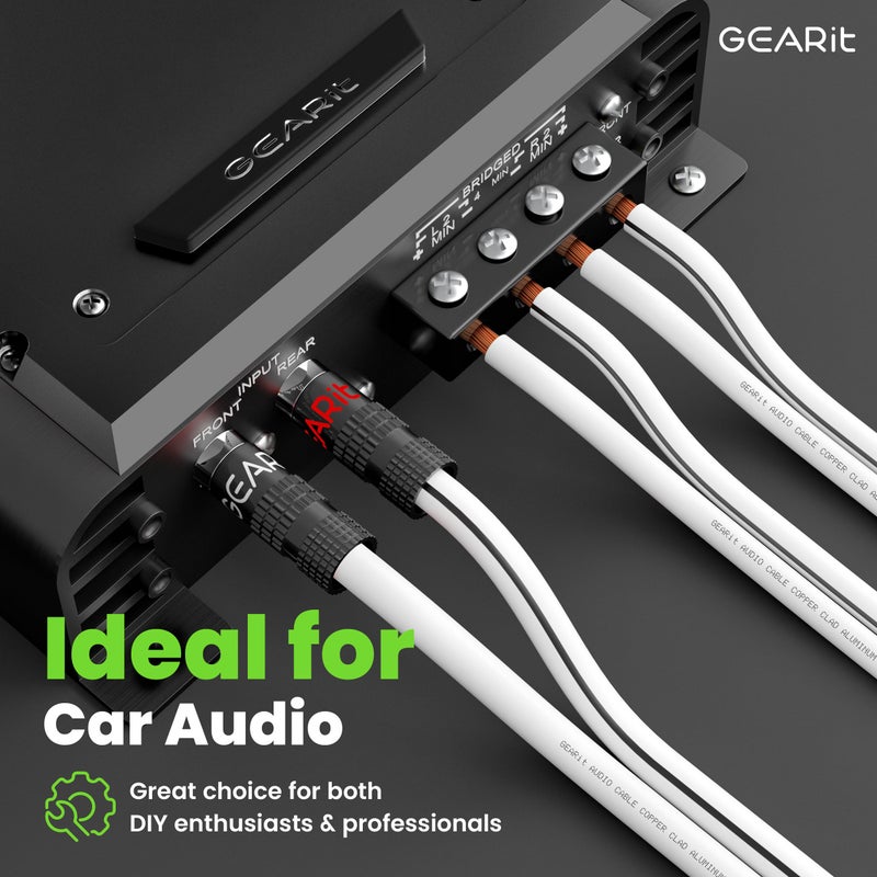 GearIT 14AWG Speaker Wire, GearIT Pro Series 14 AWG Gauge Speaker Wire Cable (100 Feet / 30.48 Meters) Great Use for Home Theater Speakers and Car Speakers White  - Image 4