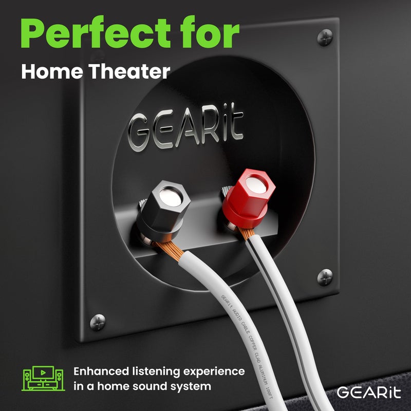 GearIT 14AWG Speaker Wire, GearIT Pro Series 14 AWG Gauge Speaker Wire Cable (100 Feet / 30.48 Meters) Great Use for Home Theater Speakers and Car Speakers White  - Image 5