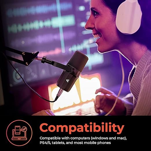 Audio Array Ultimate Podcast Bundle | Dynamic Microphone with USB/XLR Connectivity & 24-Bit/192kHz Audio Interface | Ideal for Podcasting, Streaming, Voice Recording & Content Creation - PB-01 - Image 5