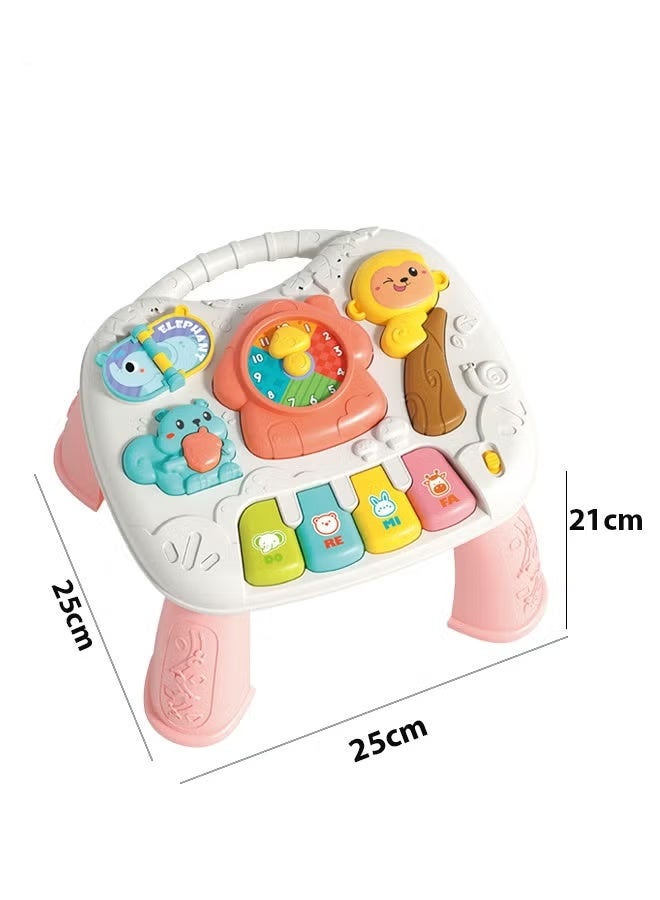 Musical Toys   Baby Toys (6-12 Months) Baby Activity Table, Sensory Toys (1-3 Years Old) Toddler Activity Center Children's Birthday Gift Children's Multifunctional Educational Toy (pink)  - Image 2