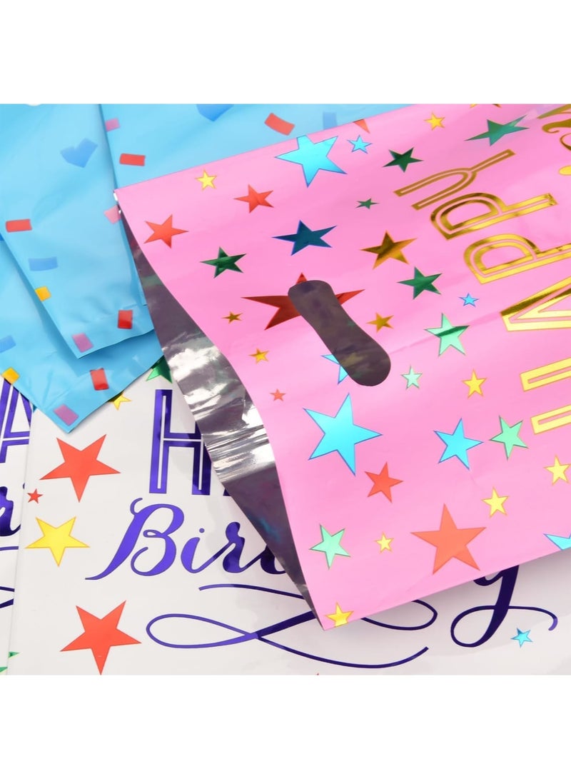 SYOSI Party Favor Bags, 50pcs Assorted Color Goodie Gift Bags for Kids Birthday Parties, Durable Small Treat Bags for Candy Toys and Party Favors, 17x25 cm, Ideal for Girls and Boys Birthday Celebrations - Image 2