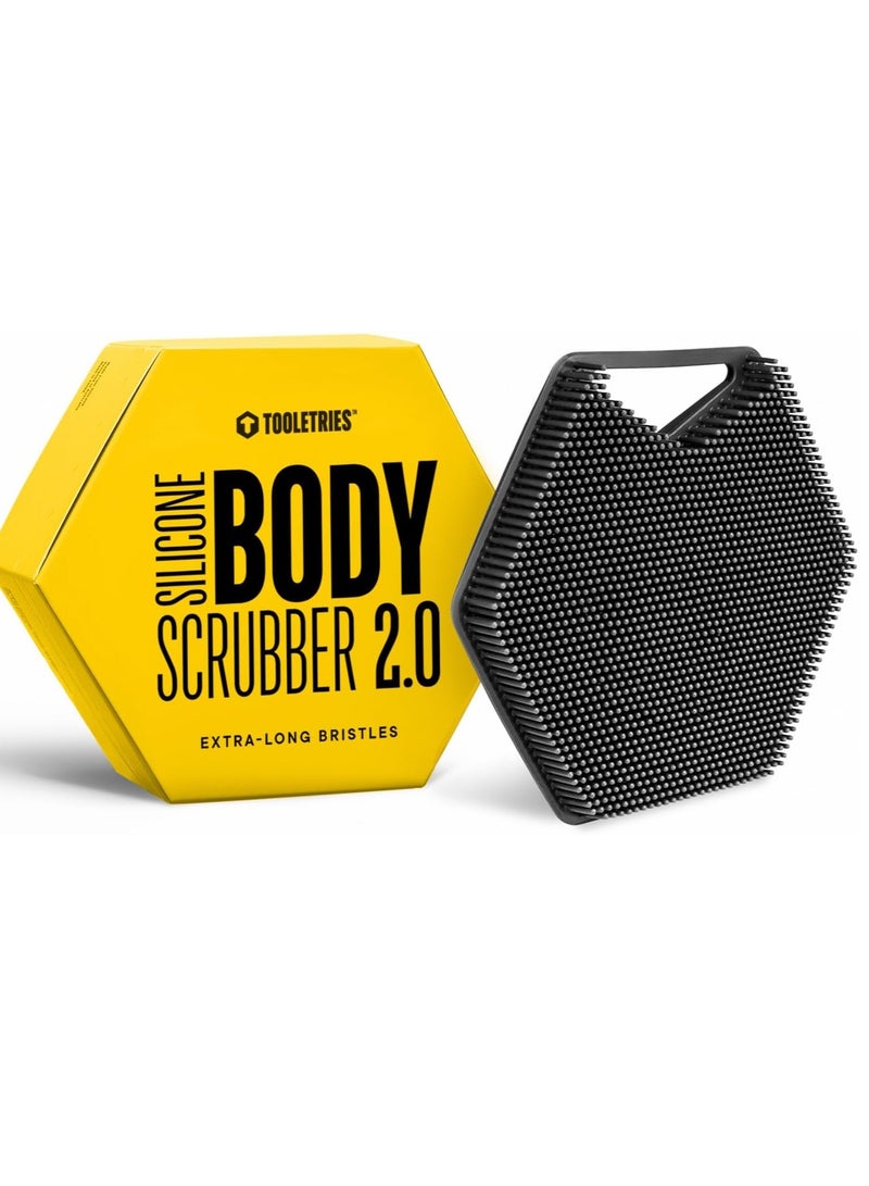 Tooletries Body Scrubber 2.0 – Premium Silicone Scrubber for Cleaning, Exfoliating and Invigorating Your Skin – Extra Long Lather Boosting Bristles with Ergonomic Handle, Long-Lasting & Easy to Clean - Image 1