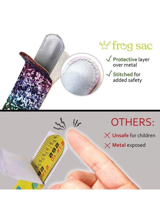 FROG SAC - 6 Glitter Slap Bracelets For Girls Sparkly Snap Bracelet Pack For Kids Cute 90S Y2K Sparkle Party Favors For Teen Girl Fashion - Image 1