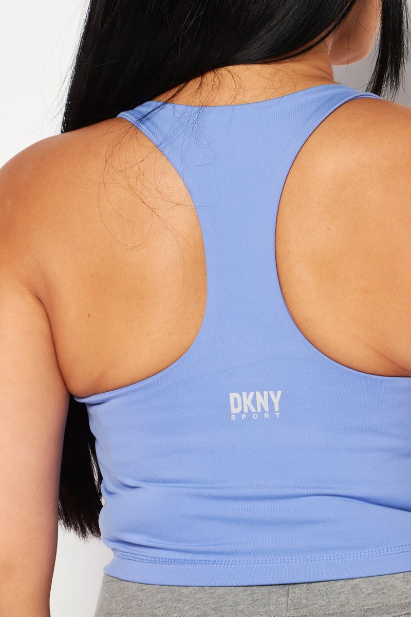 DKNY Sport Women Sportswear Fit Sleeveless Training Top, Light Blue - Image 3