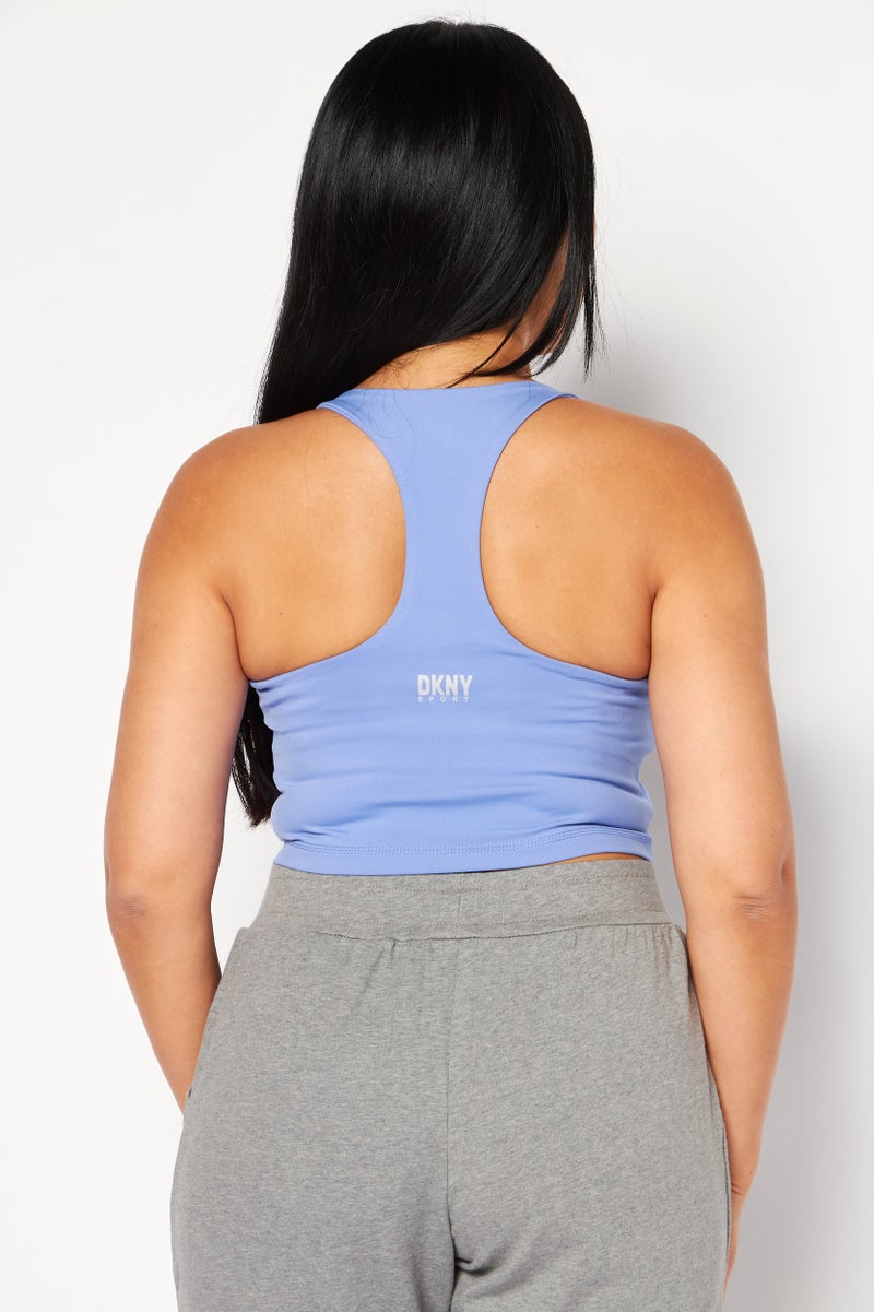 DKNY Sport Women Sportswear Fit Sleeveless Training Top, Light Blue - Image 4
