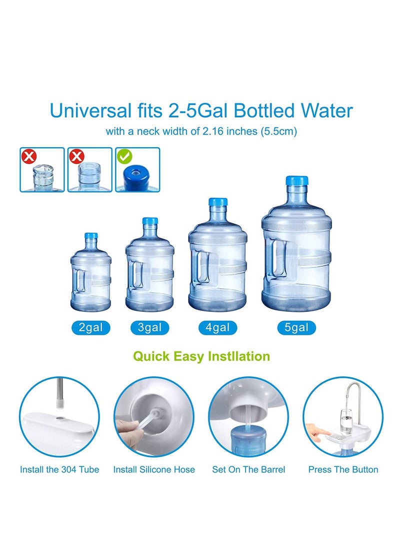 Water Pump for  Water Bottle Dispenser Electric Water Pump Automatic Water Bottle Pump Dispenser for 5 Gallon Bottle(White - Image 5